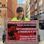 La barrendera que pidió regular por ley la temperatura máxima para trabajar al aire libre: "Seguimos muriéndonos"