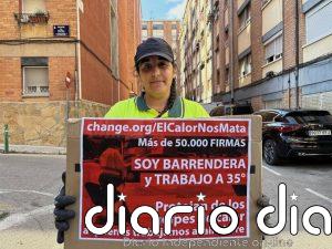 La barrendera que pidió regular por ley la temperatura máxima para trabajar al aire libre: "Seguimos muriéndonos"