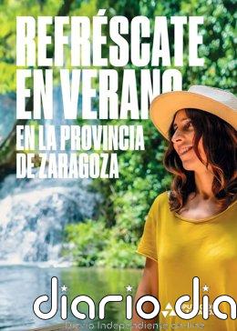 La DPZ edita 4.000 ejemplares de la guía Refréscate en la provincia de Zaragoza para promocionar los espacios naturales Cartel de la guía elaborada por la Diputación Provincial de Zaragoza.