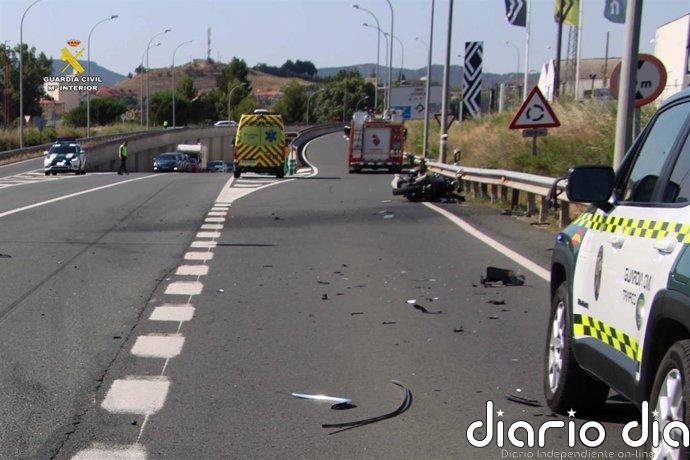 La Guardia Civil salva la vida a un motorista al aplicarle un torniquete tras un grave accidente de tráfico en Haro