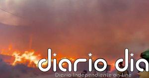 La lucha contra un fuego sin control