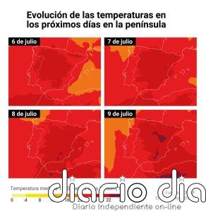 La ola de calor durará hasta el viernes, con máximas de 42ºC en el sur y noches tórridas en Mediterráneo e interior
