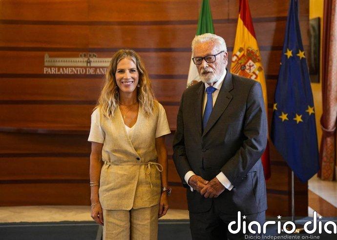 La presidenta del Parlamento recibe al Defensor del Pueblo Andaluz en su ronda de contactos institucionales ser elegida