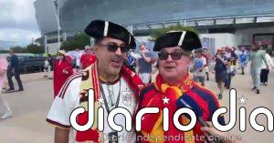 Los aficionados españoles festejan por todo lo alto en Dallas el pase a la final del Mundial