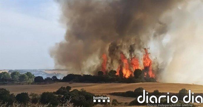 Los Bombers dan por estabilizado el incendio en Guimerà (Lleida) y desconfinan a 21.000 vecinos