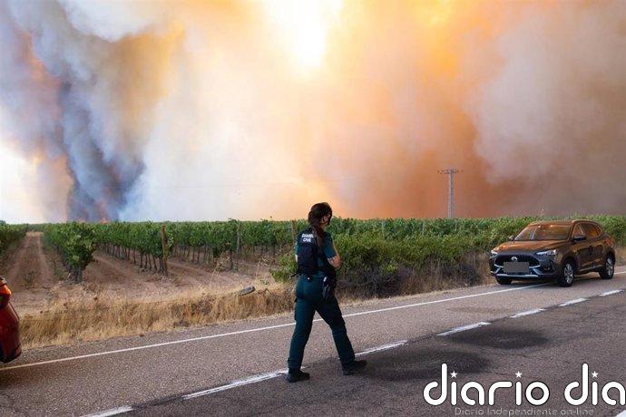 Los desalojados por el incendio de Fermoselle (Zamora) advierten de que ya se habían librado "otros años"