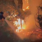 Los efectivos de la UME ayudan en las labores de extinción del incendio de Tastavins