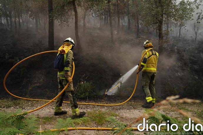 Los incendios de Vimianzo y Laxe (A Coruña) se unen y forman uno único que calcina 165 hectáreas