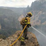 Los incendios forestales de Jánovas, Castanesa y La Fueva se estabilizan y sigue activo el de Peña Montañesa