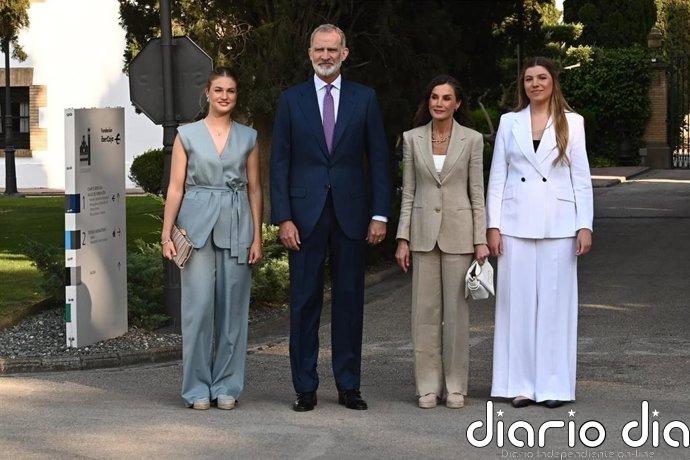 Los Reyes Felipe VI y Letizia acompañan a la Infanta Sofía en su primer discurso oficial en un acto en Zaragoza