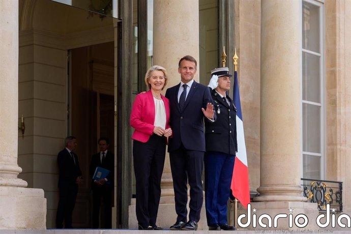Macron y Von der Leyen coinciden en reforzar la industria europea y la protección de menores en línea