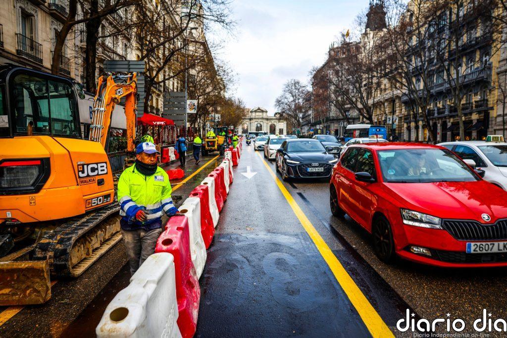 Madrid corta dos carriles entre Alcalá y Cibeles para iniciar la remodelación del bulevar