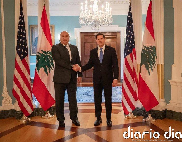 Marco Rubio recibe al presidente libanés en Washington