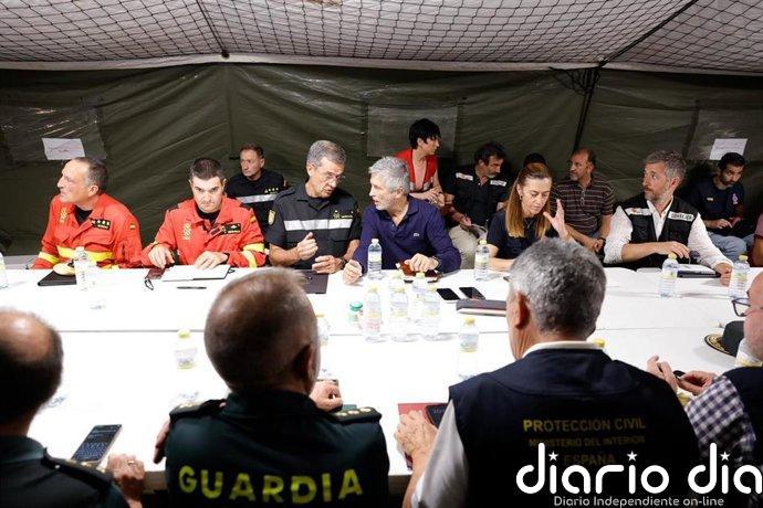 Marlaska afirma que los incendios de Madrid y Ávila evolucionan "despacio" pero de "manera positiva"