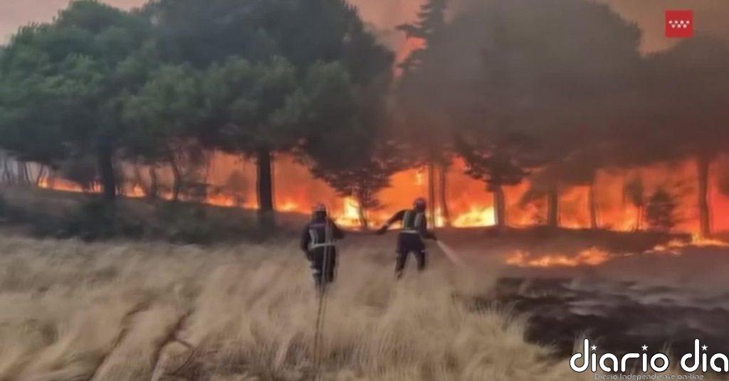 Más de 400 efectivos trabajan toda la noche para contener el fuego del pantano de San Juan, uno de los focos mas activos