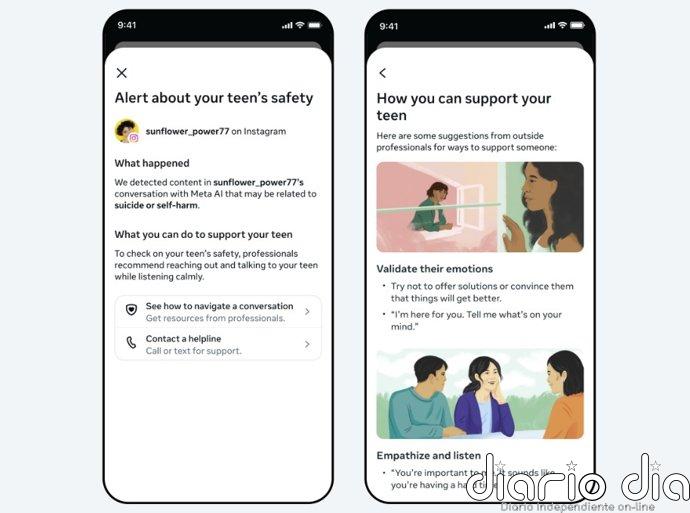 Meta AI notificará a los padres si detecta que los adolescentes intentan hablar sobre suicidio o autolesiones
