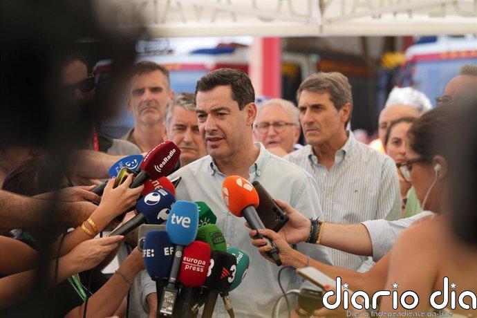 Moreno sobre el fuego de Los Gallardos (Almería): "Es una bomba de relojería, de los más complejos de los últimos años"