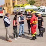 Moreno y Robles valoran la coordinación para estabilizar el incendio de Almería y acuerdan mantener a la UME
