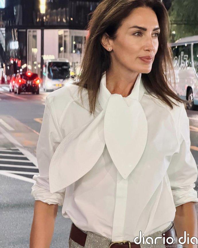 Nieves Álvarez arrasa en su luna de miel en Tokio con la camisa 'made in Spain' que querrás este verano