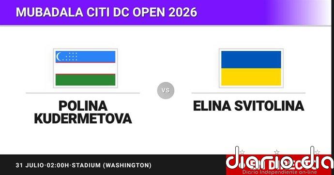 Polina Kudermetova - Elina Svitolina, en directo hoy: sigue el partido de Mubadala Citi DC Open
