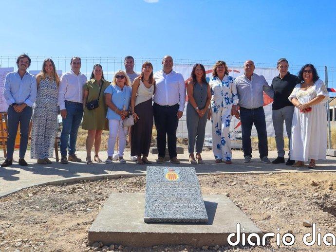Primera piedra de la futura residencia de mayores 'María Yolanda Salvatierra Pérez' de Gallur