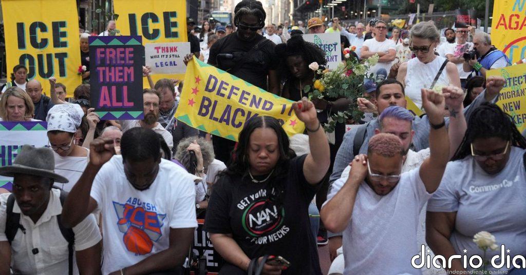 Protestas en Nueva York contra las operaciones anti inmigración del ICE