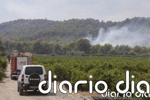 Quinto día del incendio de la Vall d'Uixó: puntos calientes menos intensos y extensos que días pasados