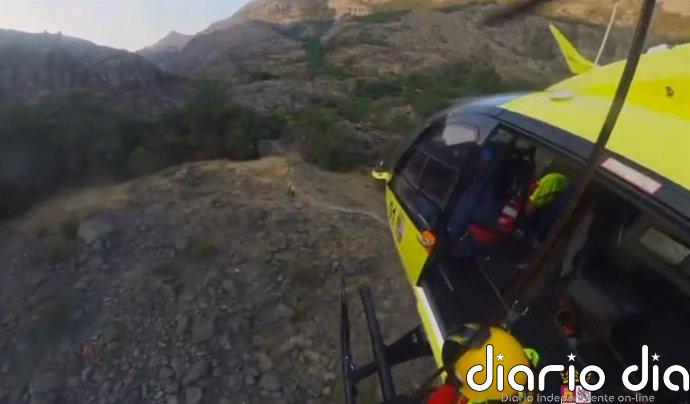 Rescatado un joven lesionado en la ruta del canón del río Tera en Galende (Zamora)
