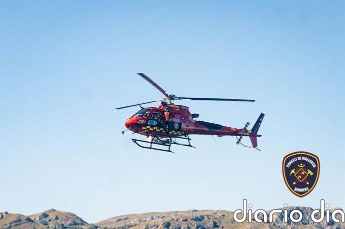 Rescatan a una mujer en cala Falcó y la trasladan en helicóptero al hospital