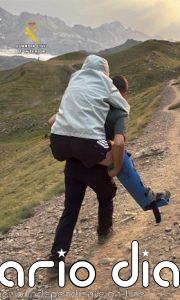 Rescatan semiinconsciente a un brigadista voluntario de extinción de incendios en la Peña Montañesa (Huesca)