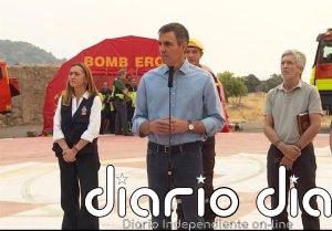 Sánchez avisa que la situación de los fuegos en Madrid y Ávila es "compleja" pero hay una "ventana de oportunidad"