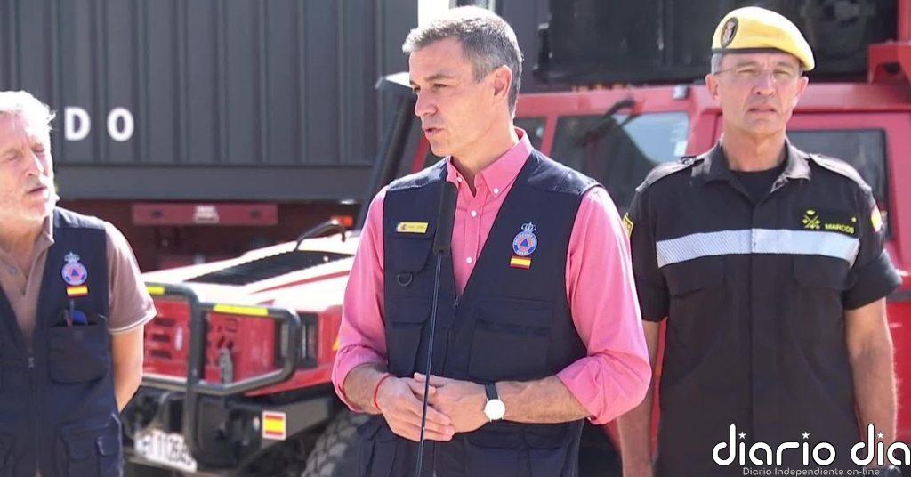 Sánchez: "Es la primera vez que estamos en un nivel 3 de emergencia nacional en la lucha contra incendios"