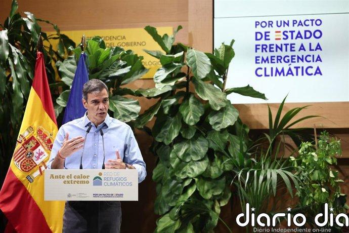 Sánchez presenta la Red de Refugios Climáticos e insiste en un Pacto de Estado: "Esta sí que es una prioridad nacional"