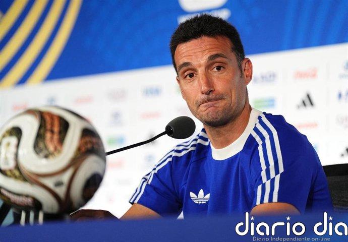 Scaloni: "Me preocupa todo de España, que salga el autobús del hotel"
