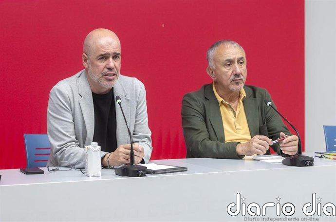 Sordo (CCOO) y Álvarez (UGT) cargan contra el "relato tendencioso" y las "falsedades" del PP sobre las bajas