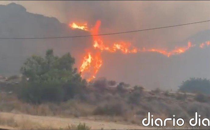 Sucesos.- Elevada a fase de emergencia 1 el incendio de Los Gallardos