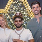 Thibaut Courtois y Mishel Gerzig disfrutan del concierto de Mora en una noche repleta de rostros conocidos