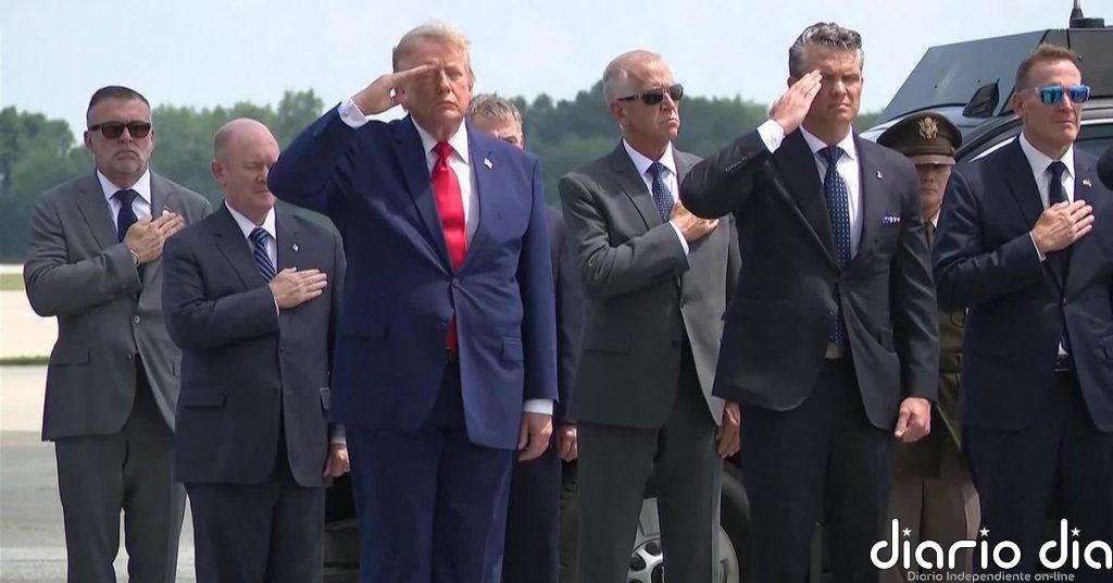Trump asiste a la repatriación de los últimos cuatro soldados muertos en la guerra con Irán