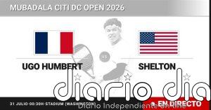 Ugo Humbert - Ben Shelton, en directo hoy: sigue el partido de Mubadala Citi DC Open