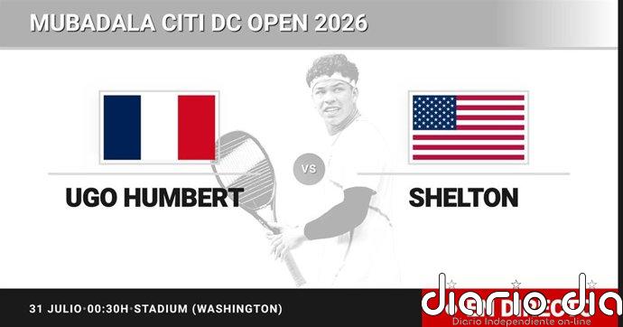 Ugo Humbert - Ben Shelton, en directo hoy: sigue el partido de Mubadala Citi DC Open