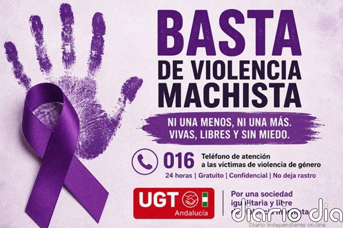 UGT-A resalta la escalada de asesinatos machistas y pide reforzar las políticas de prevención y protección