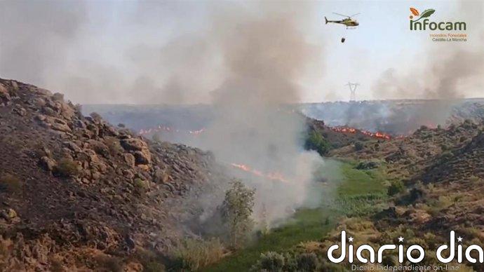 Un incendio en La Guardia quema ya unas 500 hectáreas mientras 25 medios continúan trabajando en la extinción