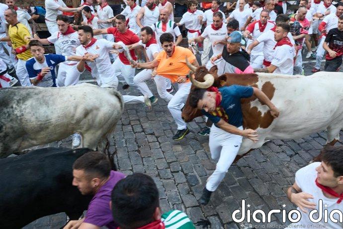 Un joven guipuzcoano de 23 años sufre un puntazo en el brazo en el segundo encierro de San Fermín