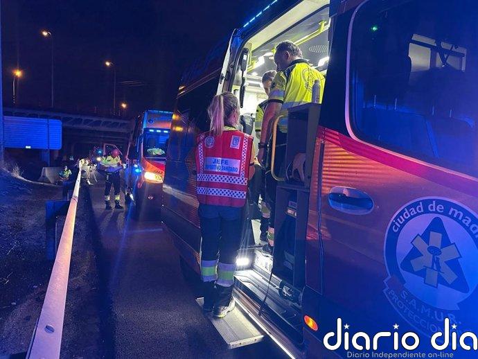 Un muerto y siete heridos en dos accidentes simultáneos en la A4 y la M31 de Madrid
