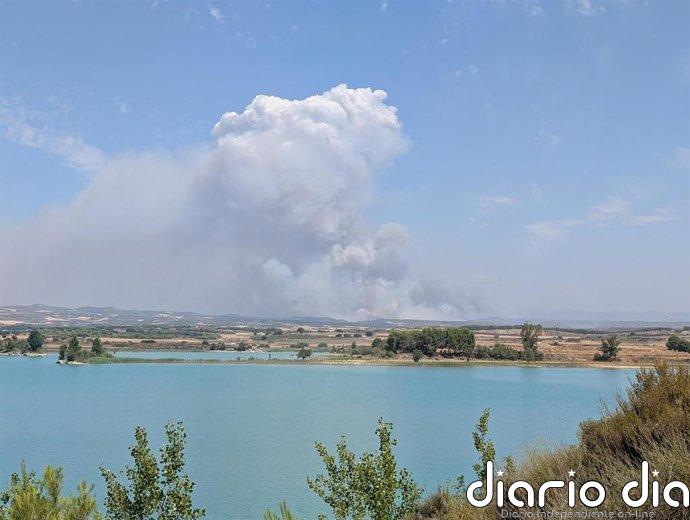 Vecinos de Uncastillo reciben un ES-ALERT para desalojar el municipio por el incendio de Orés