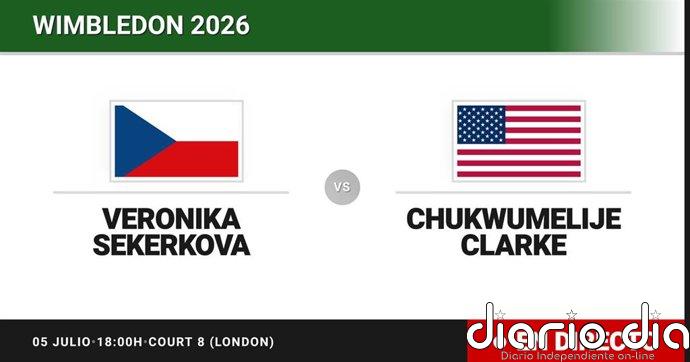Veronika Sekerkova - Chukwumelije Clarke, en directo hoy: sigue el partido de Wimbledon Juniors, Girls