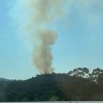 Activo un incendio forestal en Moaña (Pontevedra) desde este mediodía
