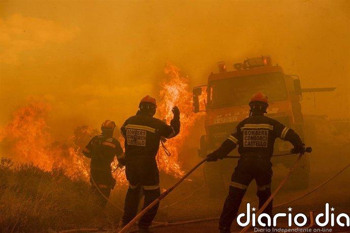 Aemet prevé rachas de viento de más de 30 km/h y humedad superior al 50% en la zona del incendio de Segorbe