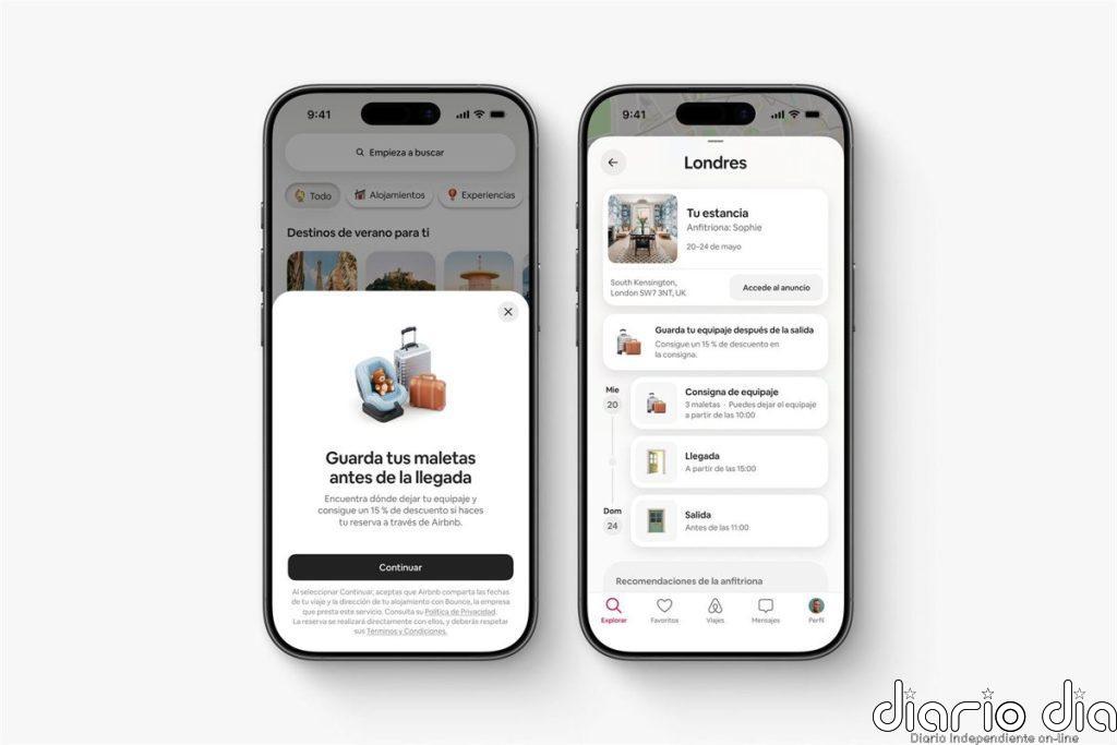 Airbnb amplía su oferta de servicios en España e integra almacenamiento de maletas, traslados y alquiler de coches