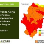 Alerta roja por peligro de incendios forestales en 12 zonas de Aragón